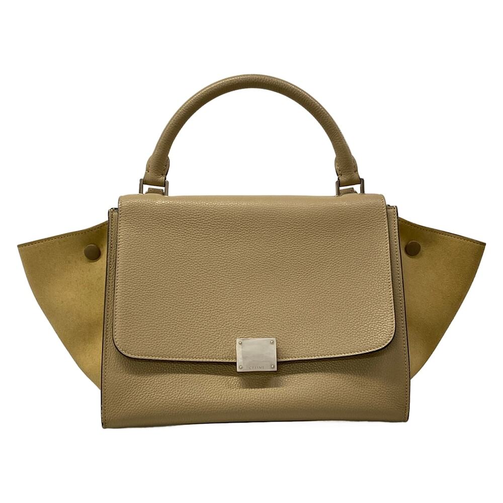 Celine Trapeze Small Handbag Leather Suede
